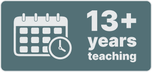 13+ years teaching